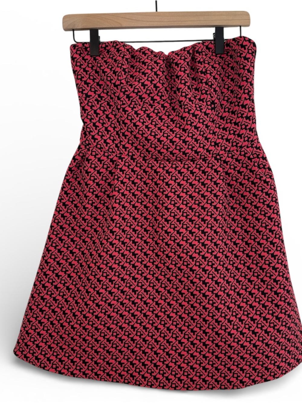 Jack by BB‎ Dakota Womens Strapless Jacquard Matelassé Dress Size M Black Pink